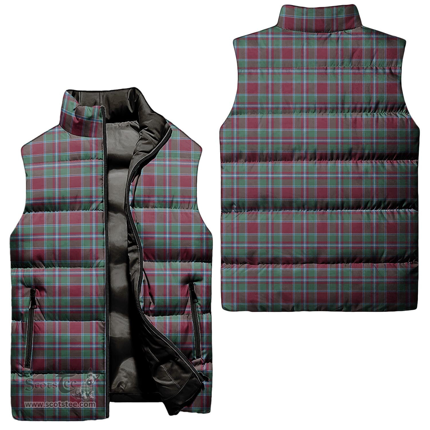Scottish Spens (Spence) Tartan Tartan Puffer Vest, Tartan Plaid Sleeveless Down Jacket Scottish Plaid Tartan Plaid - ScotsTee - scotstee.com
