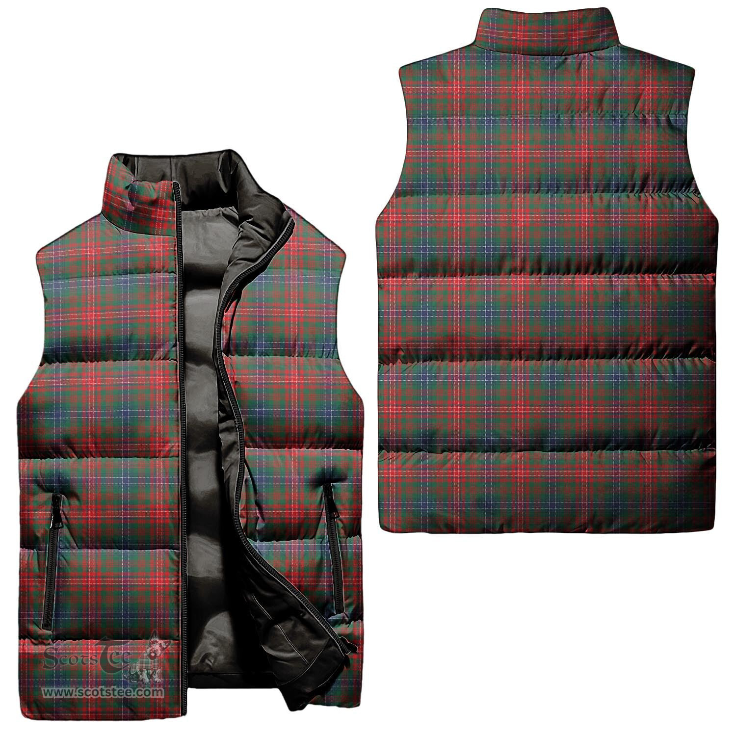 Scottish Wilson Modern Tartan Tartan Puffer Vest, Tartan Plaid Sleeveless Down Jacket Scottish Plaid Tartan Plaid - ScotsTee - scotstee.com