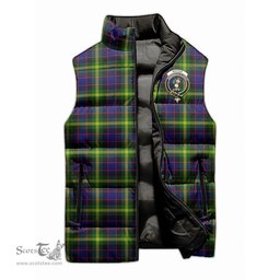 Scottish Watson Modern Clan Tartan Puffer Vest, Family Crest Plaid Sleeveless Down Jacket Scottish Plaid Tartan Plaid - ScotsTee - scotstee.com