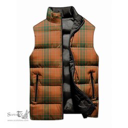 Scottish Wolfe Tartan Tartan Puffer Vest, Tartan Plaid Sleeveless Down Jacket Scottish Plaid Tartan Plaid - ScotsTee - scotstee.com
