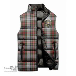 Scottish Stewart Dress Clan Tartan Puffer Vest, Family Crest Plaid Sleeveless Down Jacket Scottish Plaid Tartan Plaid - ScotsTee - scotstee.com