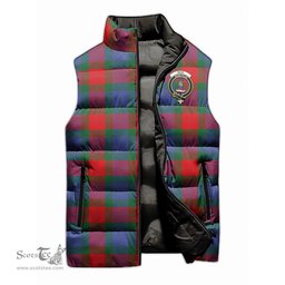 Scottish Mar Clan Tartan Puffer Vest, Family Crest Plaid Sleeveless Down Jacket Scottish Plaid Tartan Plaid - ScotsTee - scotstee.com
