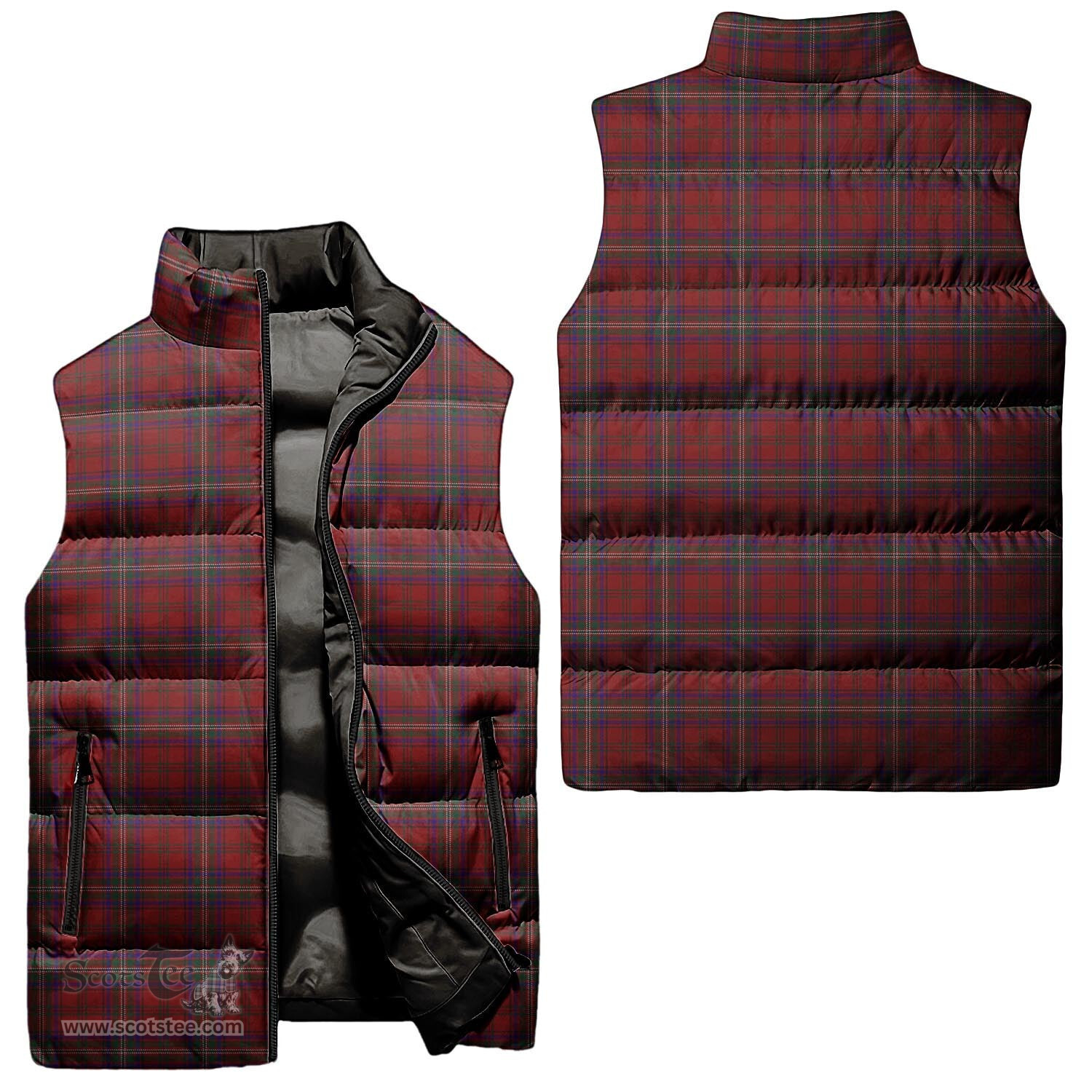 Scottish McClure Tartan Tartan Puffer Vest, Tartan Plaid Sleeveless Down Jacket Scottish Plaid Tartan Plaid - ScotsTee - scotstee.com