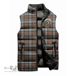Scottish MacLaren Weathered Clan Tartan Puffer Vest, Family Crest Plaid Sleeveless Down Jacket Scottish Plaid Tartan Plaid - ScotsTee - scotstee.com