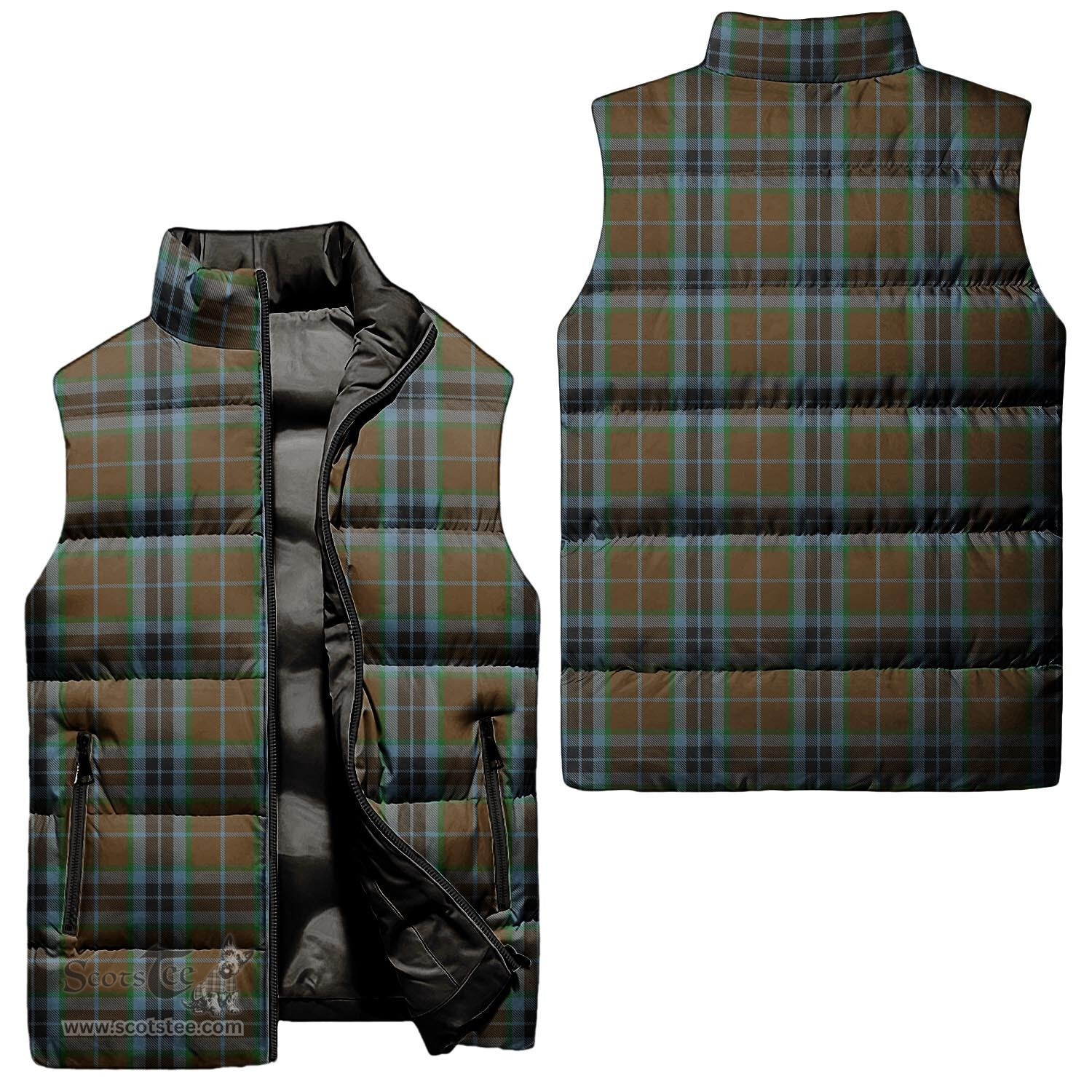 Scottish MacTavish Hunting Tartan Tartan Puffer Vest, Tartan Plaid Sleeveless Down Jacket Scottish Plaid Tartan Plaid - ScotsTee - scotstee.com