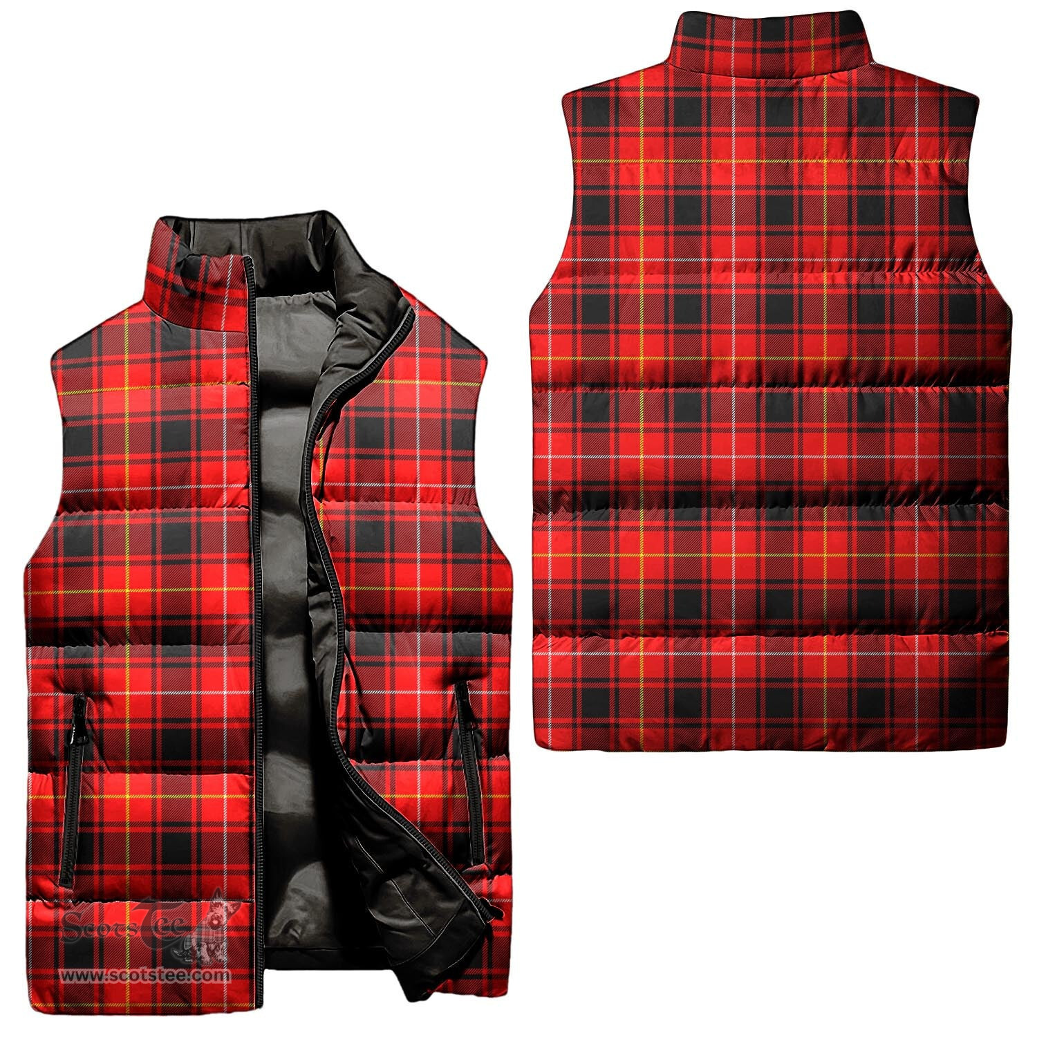 Scottish MacIver Modern Tartan Tartan Puffer Vest, Tartan Plaid Sleeveless Down Jacket Scottish Plaid Tartan Plaid - ScotsTee - scotstee.com