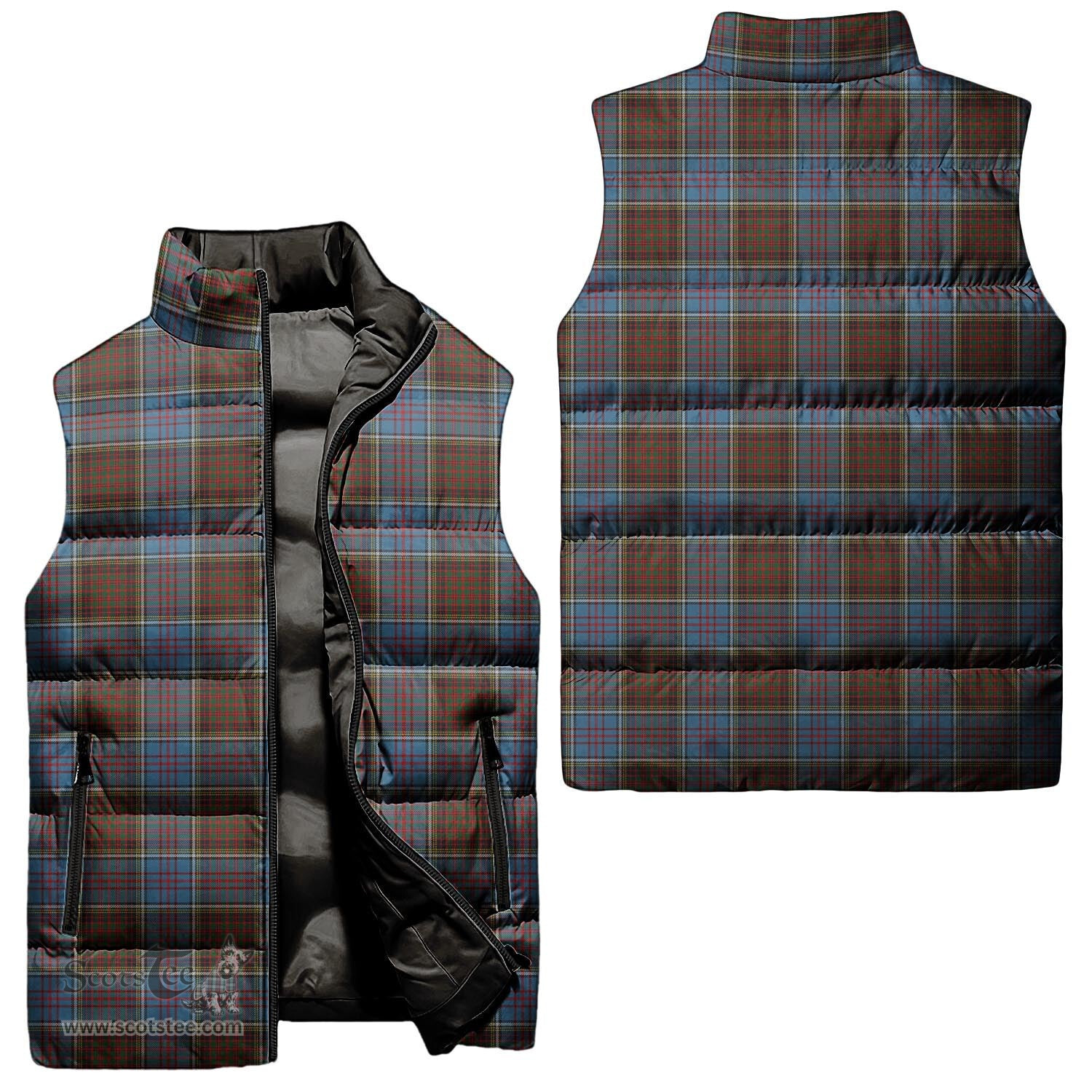 Scottish MacGregor Hastie Tartan Tartan Puffer Vest, Tartan Plaid Sleeveless Down Jacket Scottish Plaid Tartan Plaid - ScotsTee - scotstee.com
