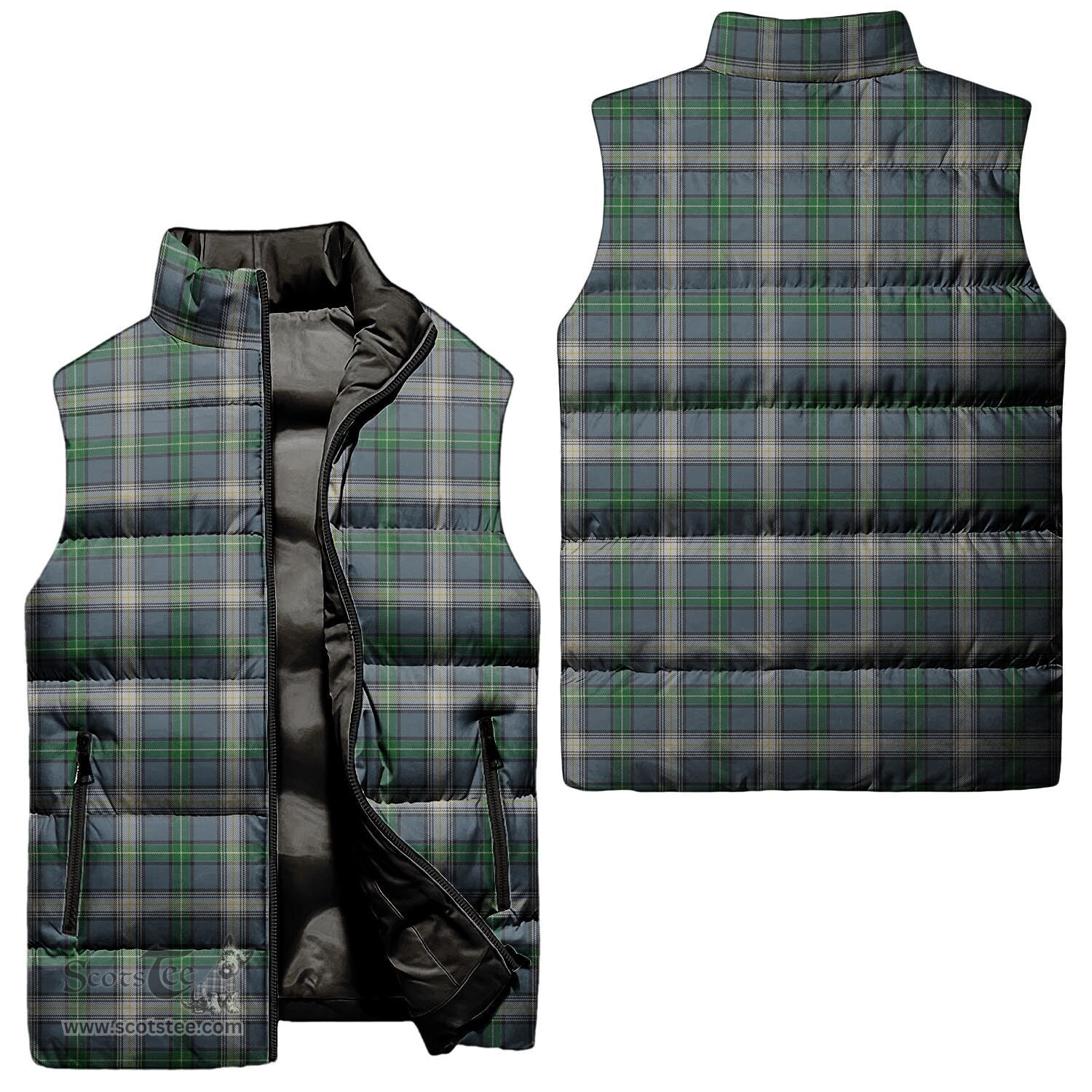 Scottish MacDowall Tartan Tartan Puffer Vest, Tartan Plaid Sleeveless Down Jacket Scottish Plaid Tartan Plaid - ScotsTee - scotstee.com