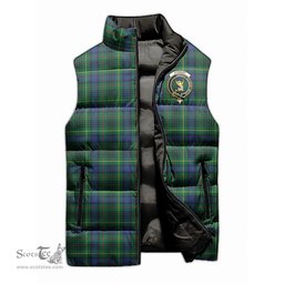 Scottish Stewart Hunting Modern Clan Tartan Puffer Vest, Family Crest Plaid Sleeveless Down Jacket Scottish Plaid Tartan Plaid - ScotsTee - scotstee.com