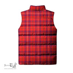 Scottish Rose Modern Clan Tartan Puffer Vest, Family Crest Plaid Sleeveless Down Jacket Scottish Plaid Tartan Plaid - ScotsTee - scotstee.com