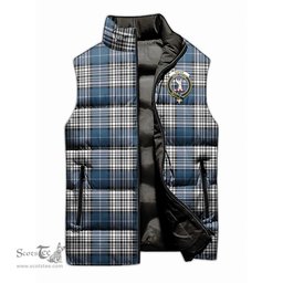 Scottish Napier Modern Clan Tartan Puffer Vest, Family Crest Plaid Sleeveless Down Jacket Scottish Plaid Tartan Plaid - ScotsTee - scotstee.com