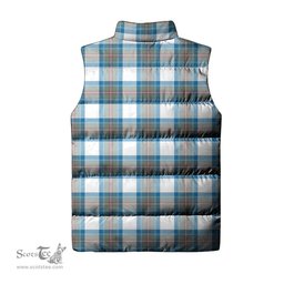 Scottish Stewart Muted Blue Tartan Tartan Puffer Vest, Tartan Plaid Sleeveless Down Jacket Scottish Plaid Tartan Plaid - ScotsTee - scotstee.com