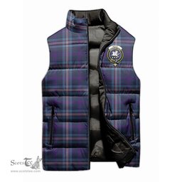 Scottish Nevoy Clan Tartan Puffer Vest, Family Crest Plaid Sleeveless Down Jacket Scottish Plaid Tartan Plaid - ScotsTee - scotstee.com