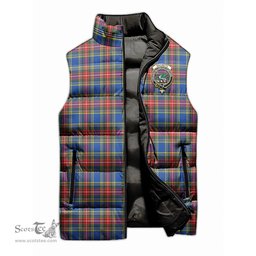 Scottish MacBeth Clan Tartan Puffer Vest, Family Crest Plaid Sleeveless Down Jacket Scottish Plaid Tartan Plaid - ScotsTee - scotstee.com