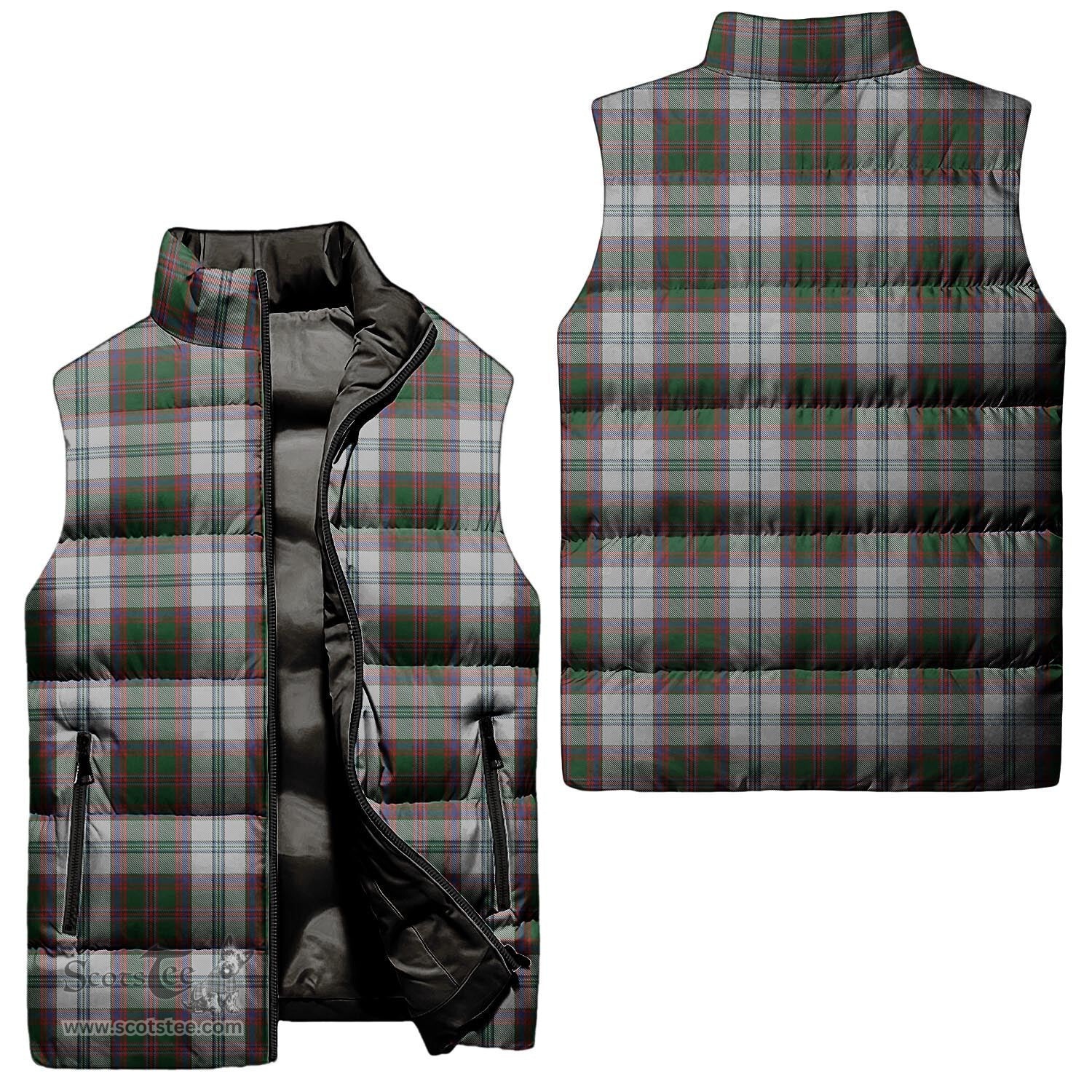 Scottish Stewart of Appin Dress Tartan Tartan Puffer Vest, Tartan Plaid Sleeveless Down Jacket Scottish Plaid Tartan Plaid - ScotsTee - scotstee.com