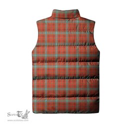 Scottish Morrison Red Ancient Clan Tartan Puffer Vest, Family Crest Plaid Sleeveless Down Jacket Scottish Plaid Tartan Plaid - ScotsTee - scotstee.com