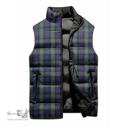 Scottish MacKenzie Hunting Green Tartan Tartan Puffer Vest, Tartan Plaid Sleeveless Down Jacket Scottish Plaid Tartan Plaid - ScotsTee - scotstee.com