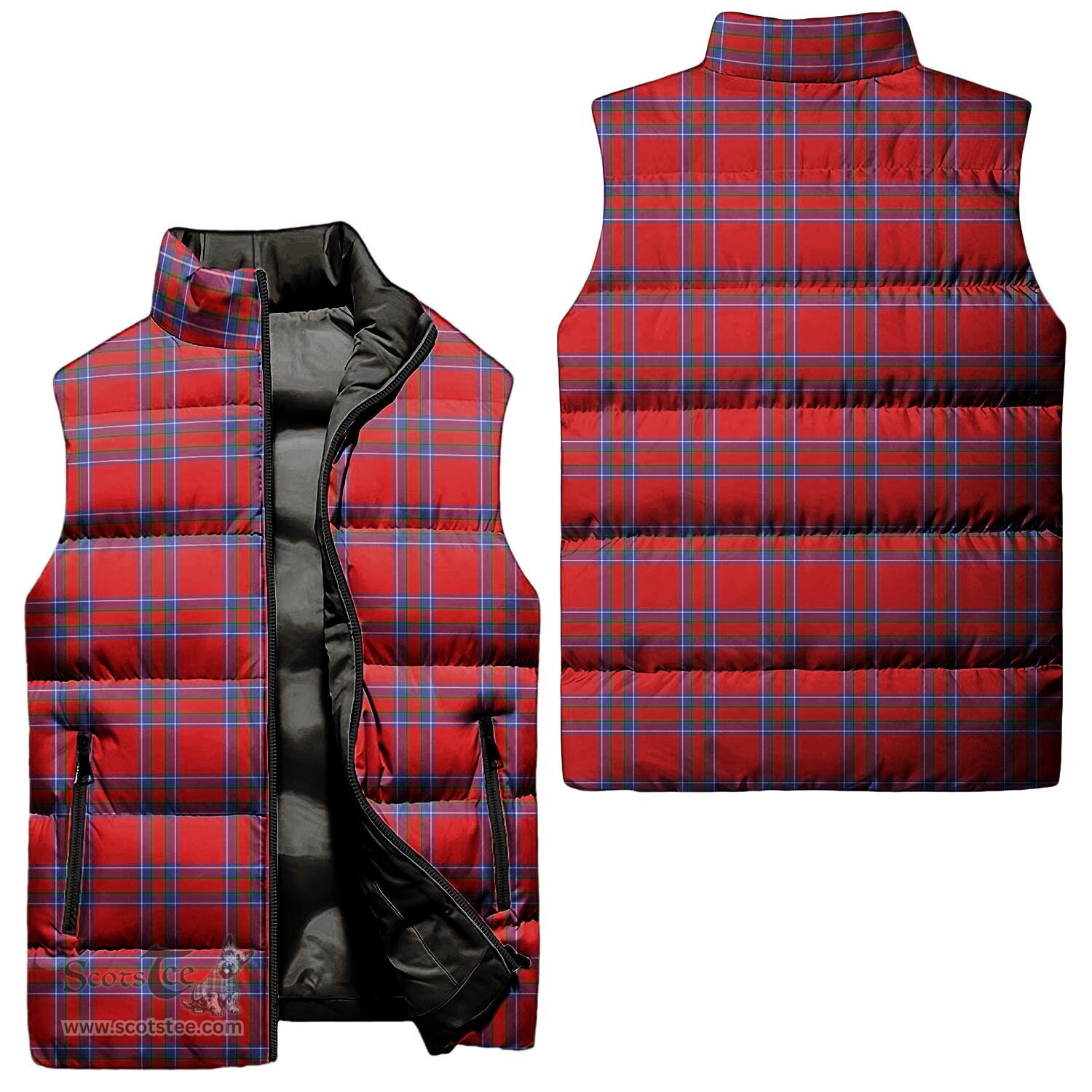 Scottish Rait Tartan Tartan Puffer Vest, Tartan Plaid Sleeveless Down Jacket Scottish Plaid Tartan Plaid - ScotsTee - scotstee.com