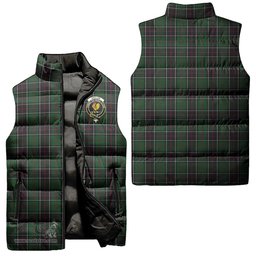 Scottish Sinclair Hunting Clan Tartan Puffer Vest, Family Crest Plaid Sleeveless Down Jacket Scottish Plaid Tartan Plaid - ScotsTee - scotstee.com