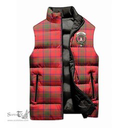 Scottish Ross Modern Clan Tartan Puffer Vest, Family Crest Plaid Sleeveless Down Jacket Scottish Plaid Tartan Plaid - ScotsTee - scotstee.com