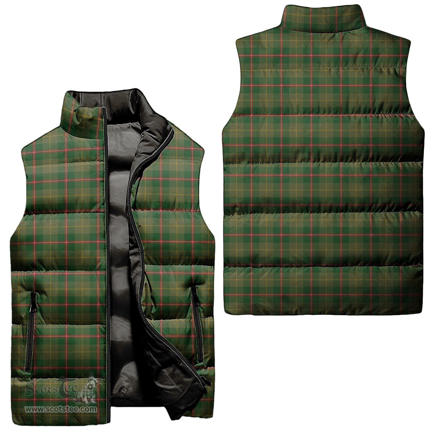 Scottish Symington Tartan Tartan Puffer Vest, Tartan Plaid Sleeveless Down Jacket Scottish Plaid Tartan Plaid - ScotsTee - scotstee.com