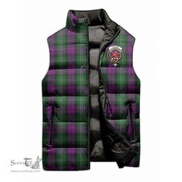 Scottish Wilson Clan Tartan Puffer Vest, Family Crest Plaid Sleeveless Down Jacket Scottish Plaid Tartan Plaid - ScotsTee - scotstee.com