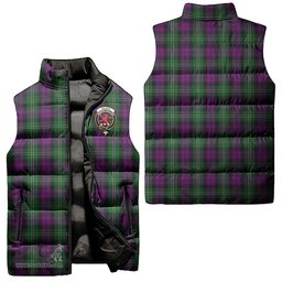 Scottish Wilson Clan Tartan Puffer Vest, Family Crest Plaid Sleeveless Down Jacket Scottish Plaid Tartan Plaid - ScotsTee - scotstee.com