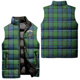 Scottish Stirling Clan Tartan Puffer Vest, Family Crest Plaid Sleeveless Down Jacket Scottish Plaid Tartan Plaid - ScotsTee - scotstee.com