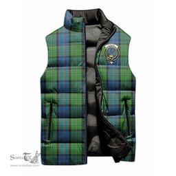 Scottish Stirling Clan Tartan Puffer Vest, Family Crest Plaid Sleeveless Down Jacket Scottish Plaid Tartan Plaid - ScotsTee - scotstee.com
