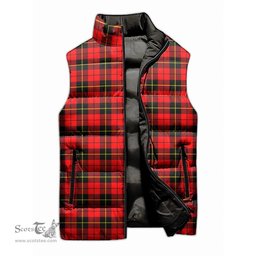 Scottish Wallace Hunting Red Tartan Tartan Puffer Vest, Tartan Plaid Sleeveless Down Jacket Scottish Plaid Tartan Plaid - ScotsTee - scotstee.com