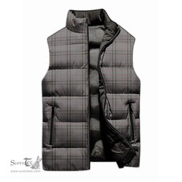 Scottish Stewart Grey Tartan Tartan Puffer Vest, Tartan Plaid Sleeveless Down Jacket Scottish Plaid Tartan Plaid - ScotsTee - scotstee.com