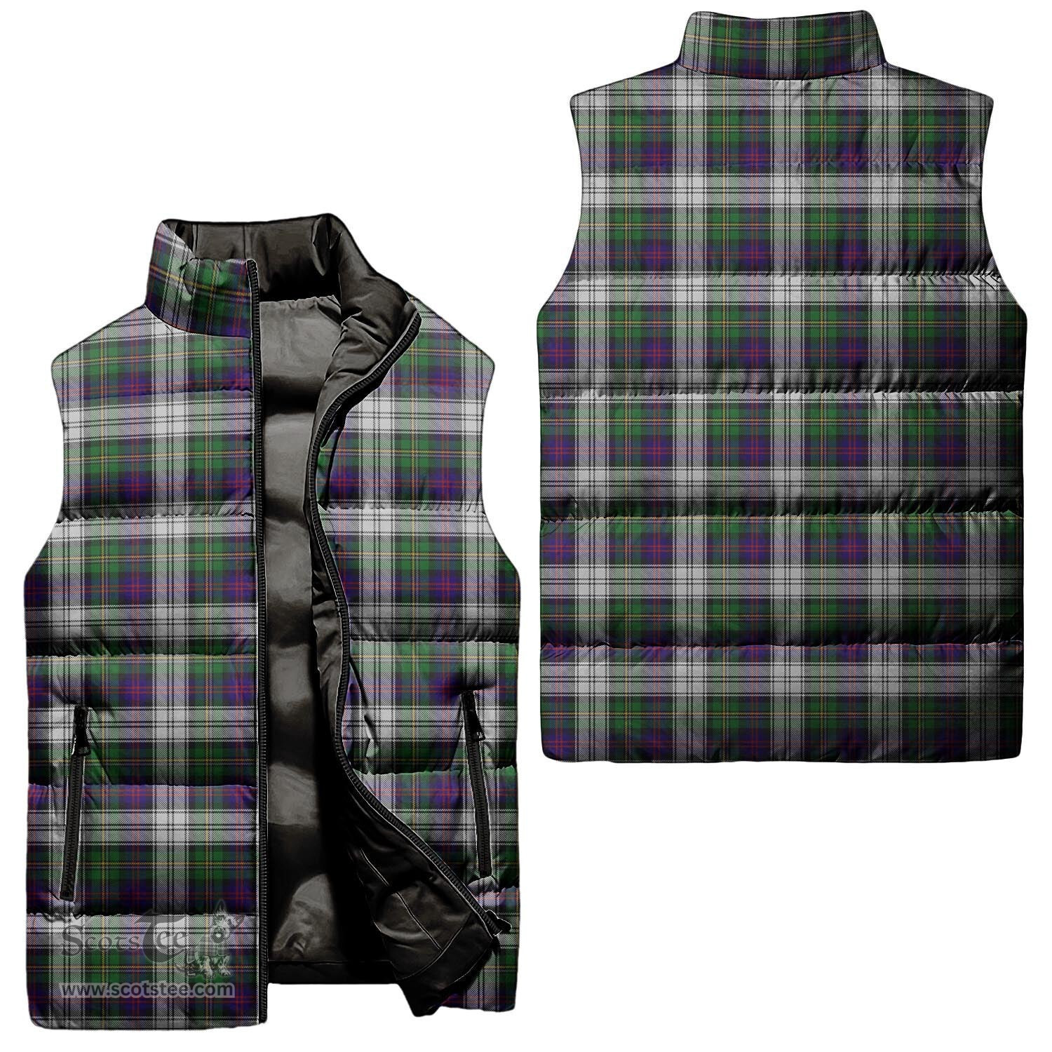 Scottish MacCallum Dress Tartan Tartan Puffer Vest, Tartan Plaid Sleeveless Down Jacket Scottish Plaid Tartan Plaid - ScotsTee - scotstee.com