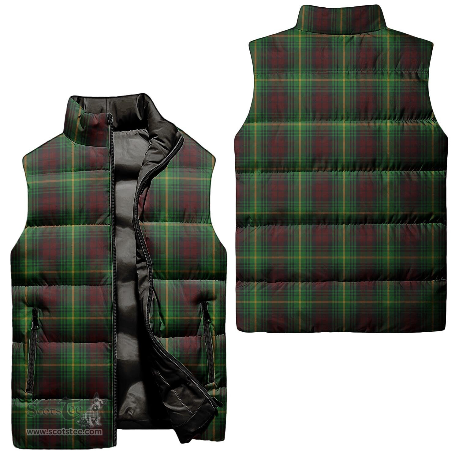 Scottish Martin Tartan Tartan Puffer Vest, Tartan Plaid Sleeveless Down Jacket Scottish Plaid Tartan Plaid - ScotsTee - scotstee.com
