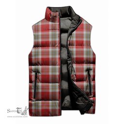 Scottish MacLean of Duart Dress Red Tartan Tartan Puffer Vest, Tartan Plaid Sleeveless Down Jacket Scottish Plaid Tartan Plaid - ScotsTee - scotstee.com