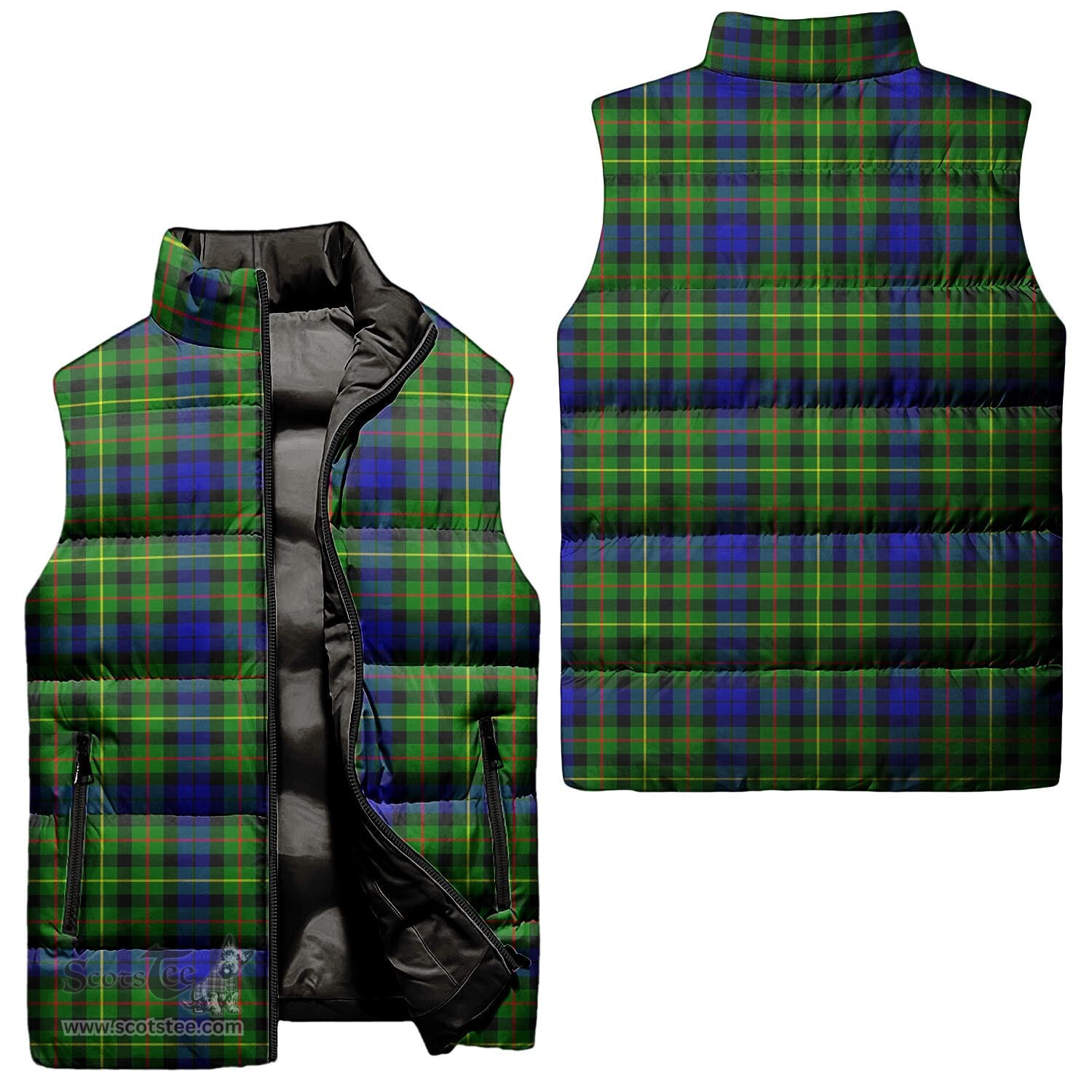 Scottish Rollo Modern Tartan Tartan Puffer Vest, Tartan Plaid Sleeveless Down Jacket Scottish Plaid Tartan Plaid - ScotsTee - scotstee.com