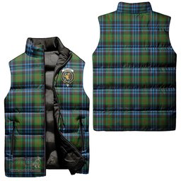Scottish Newlands of Lauriston Clan Tartan Puffer Vest, Family Crest Plaid Sleeveless Down Jacket Scottish Plaid Tartan Plaid - ScotsTee - scotstee.com