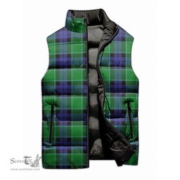 Scottish Monteith Tartan Tartan Puffer Vest, Tartan Plaid Sleeveless Down Jacket Scottish Plaid Tartan Plaid - ScotsTee - scotstee.com