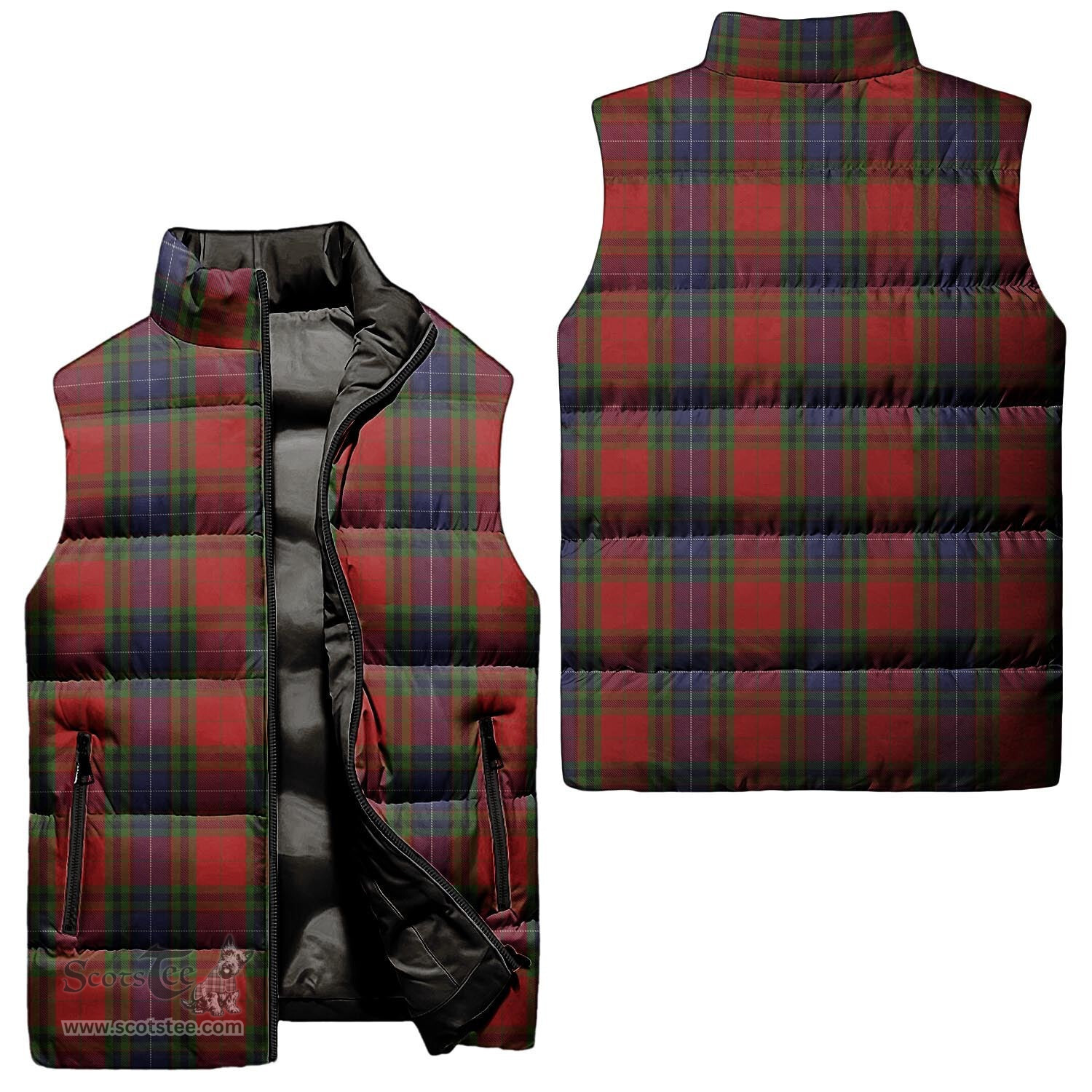 Scottish Manson Tartan Tartan Puffer Vest, Tartan Plaid Sleeveless Down Jacket Scottish Plaid Tartan Plaid - ScotsTee - scotstee.com