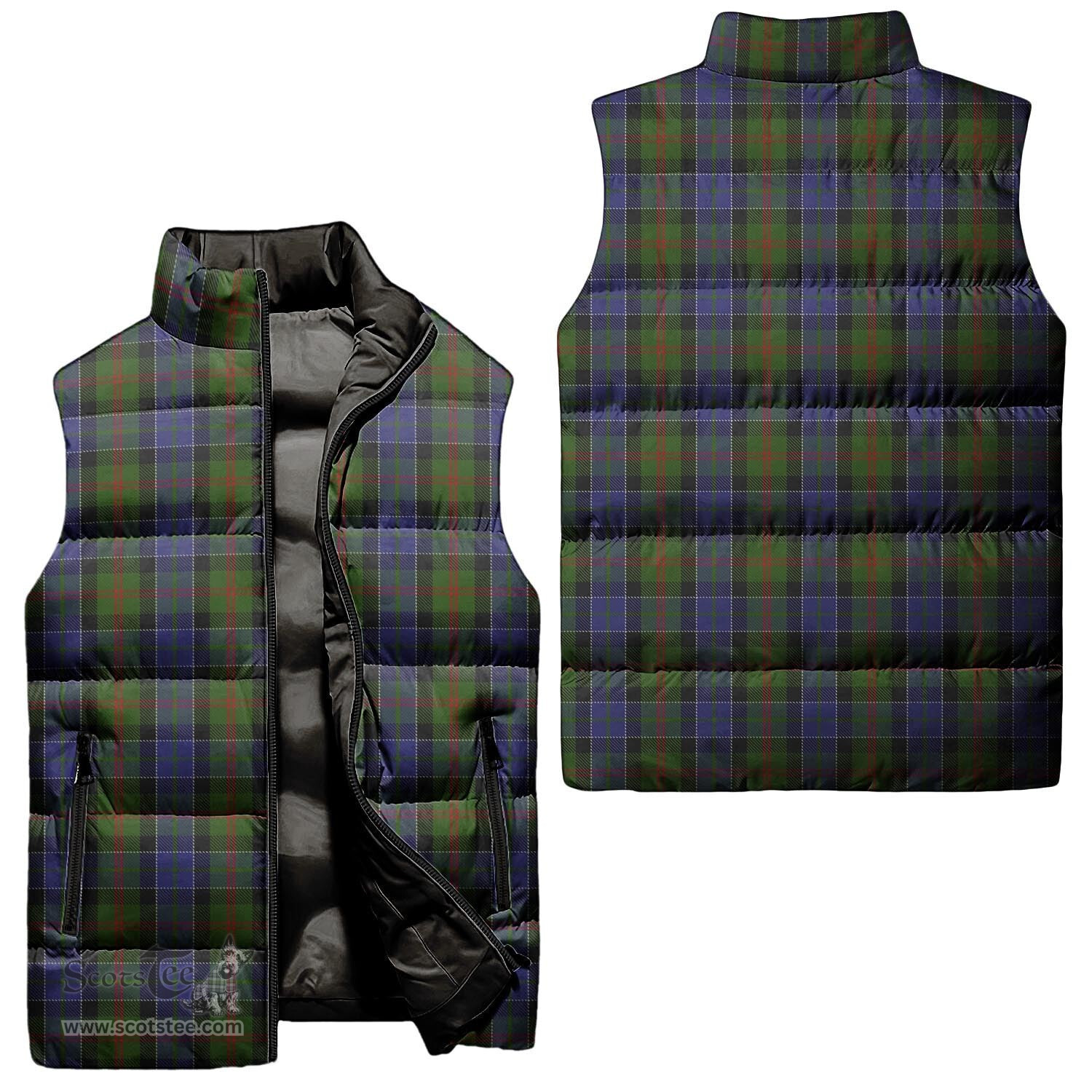 Scottish McFadzen #03 Tartan Tartan Puffer Vest, Tartan Plaid Sleeveless Down Jacket Scottish Plaid Tartan Plaid - ScotsTee - scotstee.com