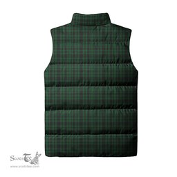 Scottish Menzies Green Clan Tartan Puffer Vest, Family Crest Plaid Sleeveless Down Jacket Scottish Plaid Tartan Plaid - ScotsTee - scotstee.com