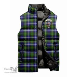 Scottish MacNeil of Barra Modern Clan Tartan Puffer Vest, Family Crest Plaid Sleeveless Down Jacket Scottish Plaid Tartan Plaid - ScotsTee - scotstee.com