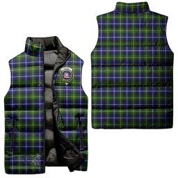 Scottish MacNeil of Barra Modern Clan Tartan Puffer Vest, Family Crest Plaid Sleeveless Down Jacket Scottish Plaid Tartan Plaid - ScotsTee - scotstee.com