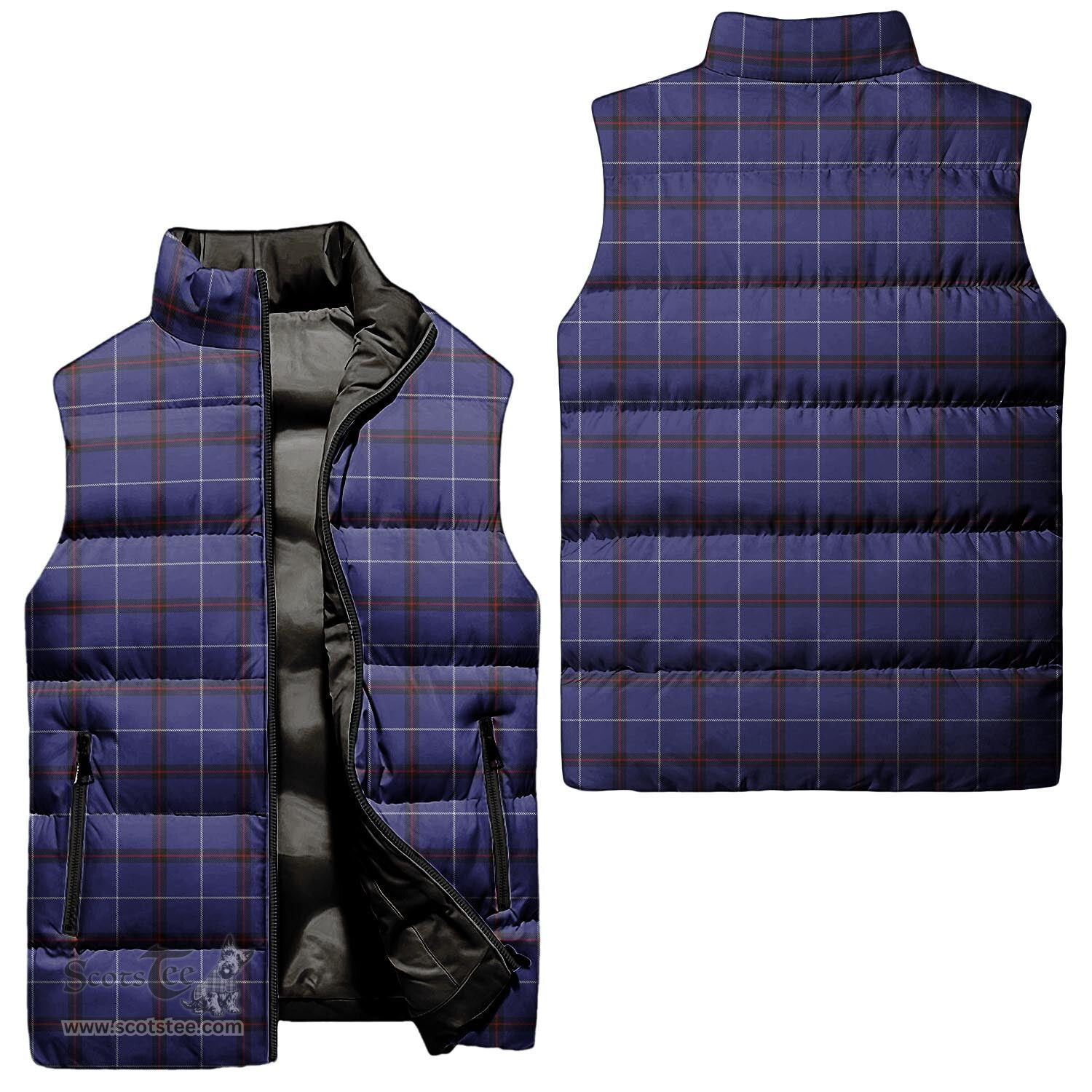 Scottish McCallie Tartan Tartan Puffer Vest, Tartan Plaid Sleeveless Down Jacket Scottish Plaid Tartan Plaid - ScotsTee - scotstee.com