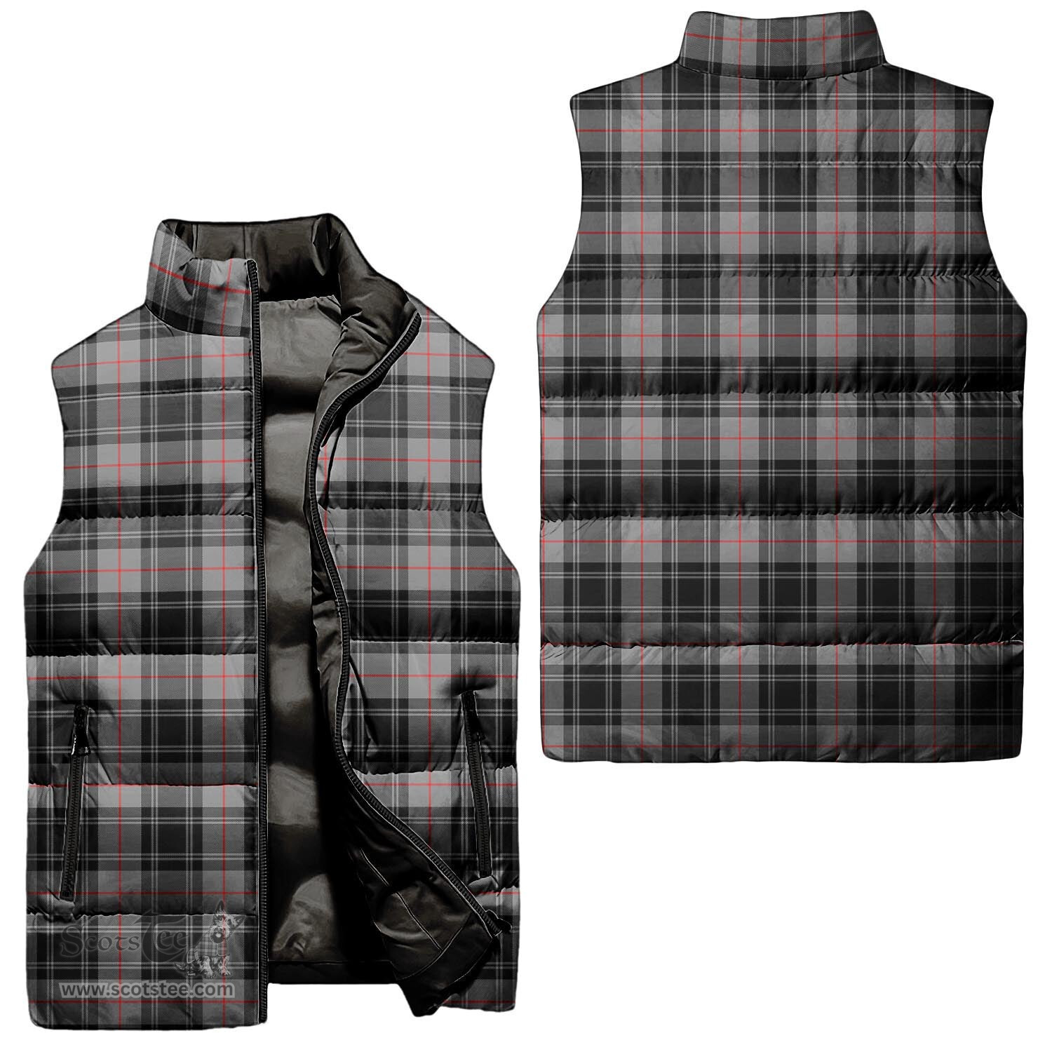 Scottish Moffat Modern Tartan Tartan Puffer Vest, Tartan Plaid Sleeveless Down Jacket Scottish Plaid Tartan Plaid - ScotsTee - scotstee.com