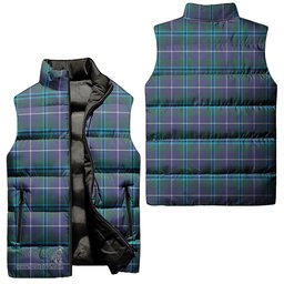 Scottish Sandilands Tartan Tartan Puffer Vest, Tartan Plaid Sleeveless Down Jacket Scottish Plaid Tartan Plaid - ScotsTee - scotstee.com