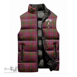 Scottish MacRae Red Clan Tartan Puffer Vest, Family Crest Plaid Sleeveless Down Jacket Scottish Plaid Tartan Plaid - ScotsTee - scotstee.com