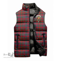Scottish Sinclair Clan Tartan Puffer Vest, Family Crest Plaid Sleeveless Down Jacket Scottish Plaid Tartan Plaid - ScotsTee - scotstee.com