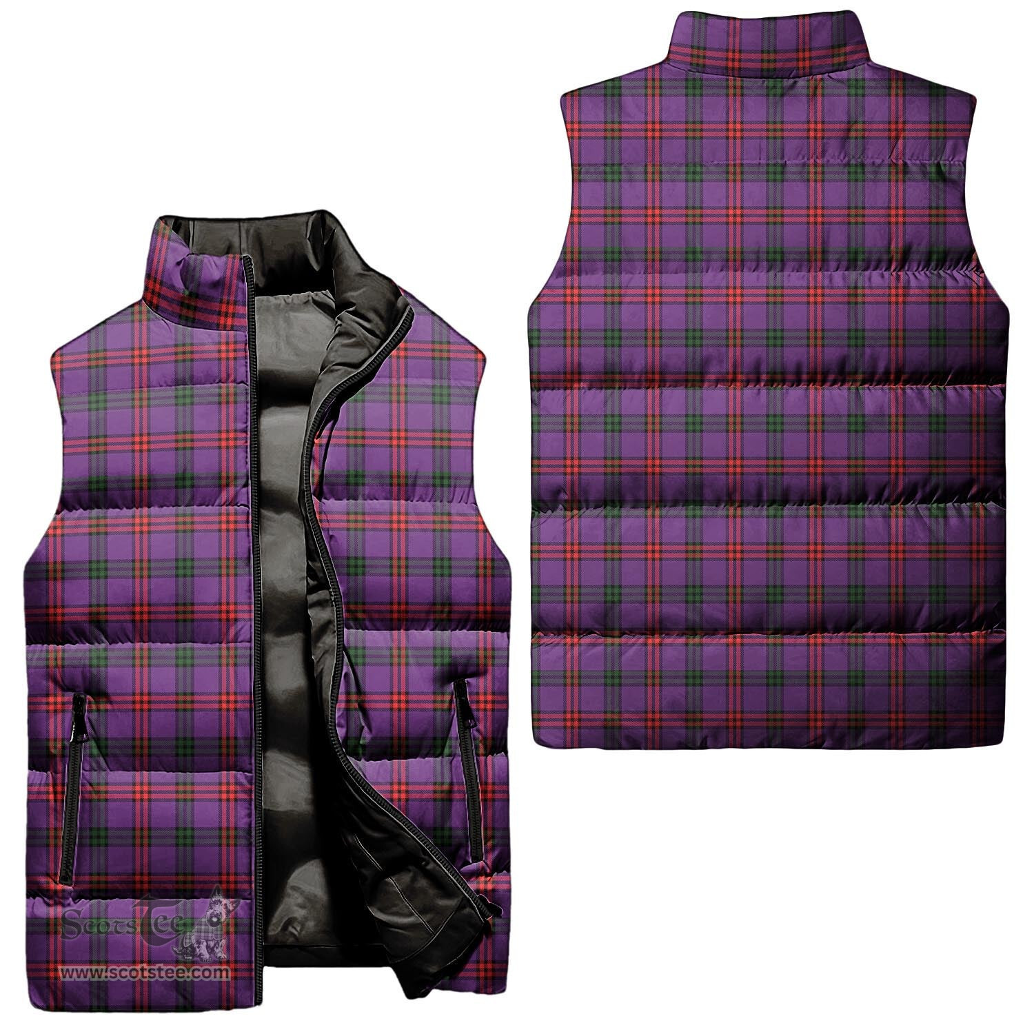 Scottish Montgomery Modern Tartan Tartan Puffer Vest, Tartan Plaid Sleeveless Down Jacket Scottish Plaid Tartan Plaid - ScotsTee - scotstee.com