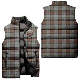 Scottish MacLeod of Harris Weathered Clan Tartan Puffer Vest, Family Crest Plaid Sleeveless Down Jacket Scottish Plaid Tartan Plaid - ScotsTee - scotstee.com