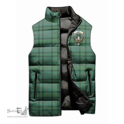 Scottish Ross Hunting Ancient Clan Tartan Puffer Vest, Family Crest Plaid Sleeveless Down Jacket Scottish Plaid Tartan Plaid - ScotsTee - scotstee.com